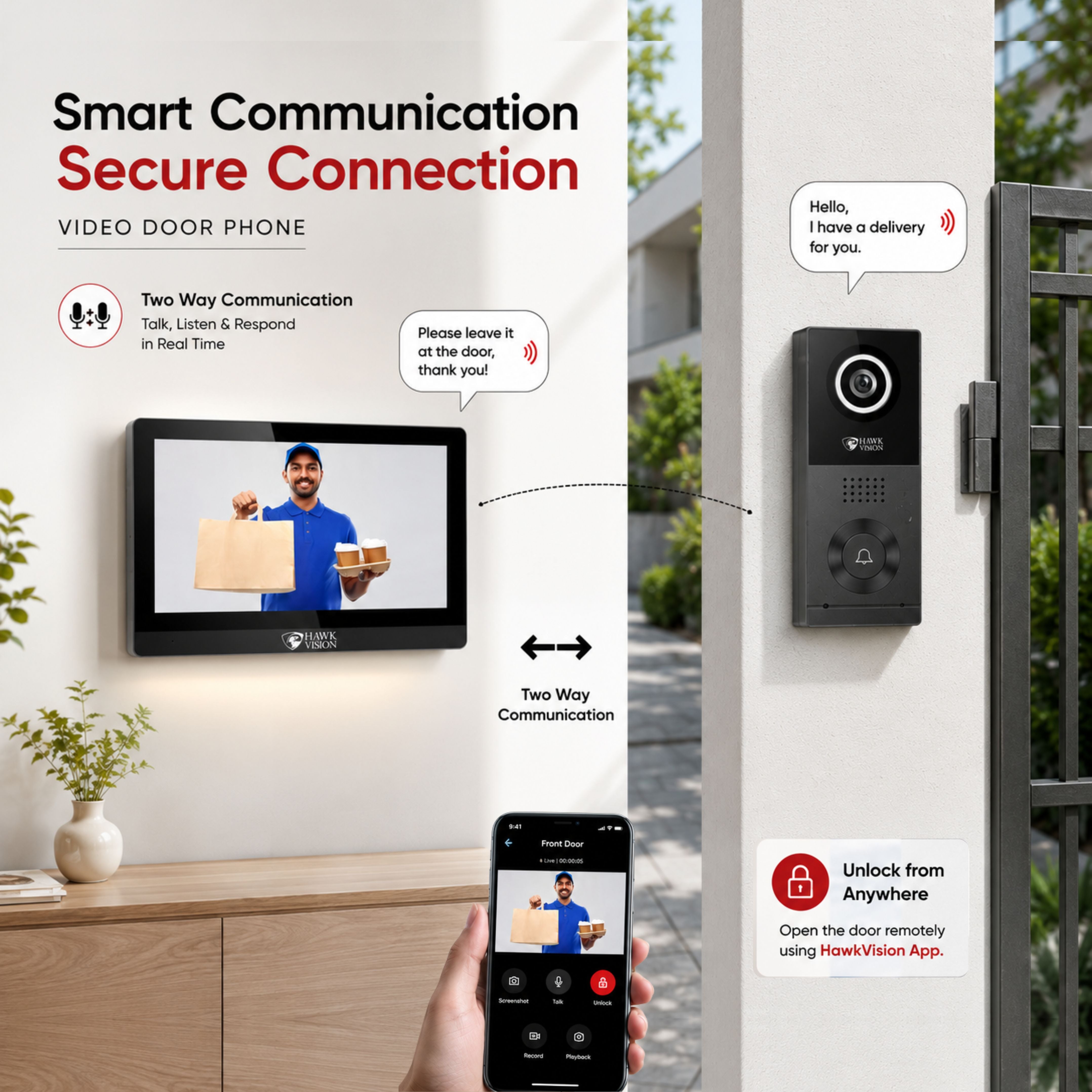 HV-IPK-VL-1002 10"Inch-Ip-Video-Door-Phone