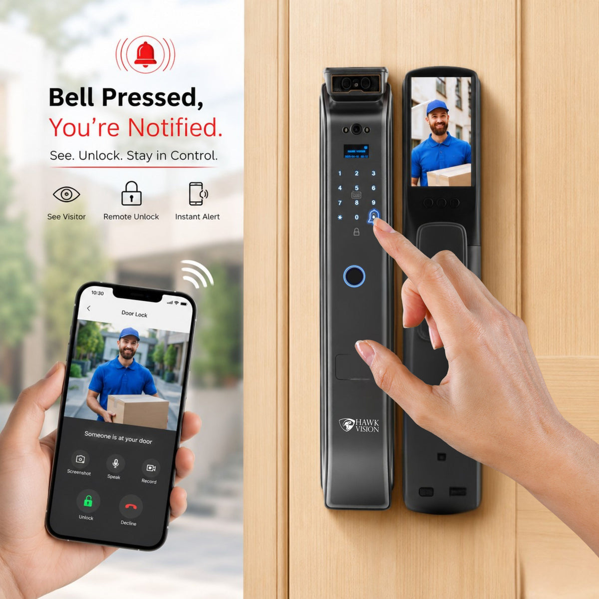 Digital Door Lock - HV-SDL-F75-M
