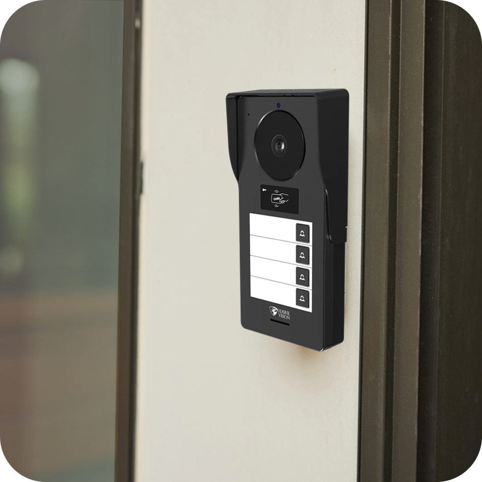 HV-IP-VH-104 FOUR BELL OUTDOOR STATION WITH RFID FUNCTION