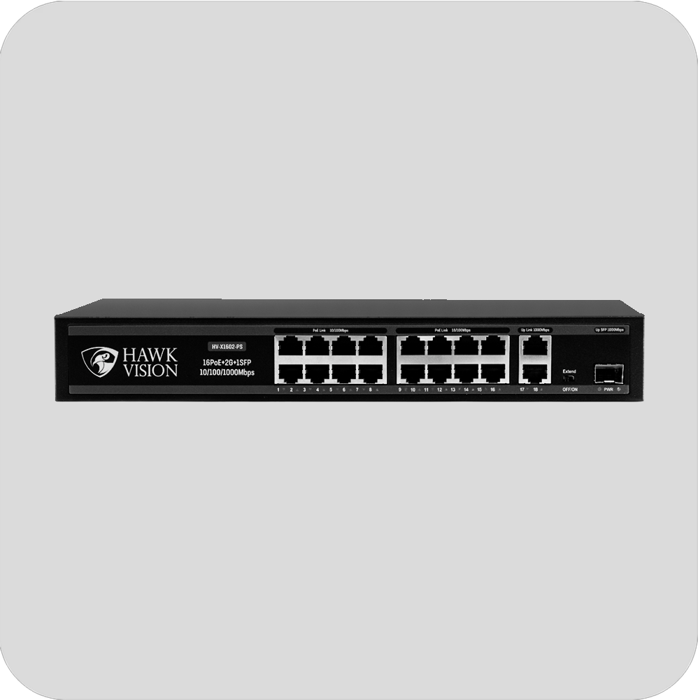 HV-X1602-PS  16+2+1 GIGA SFP, LAN UPLINK PoE SWITCH
