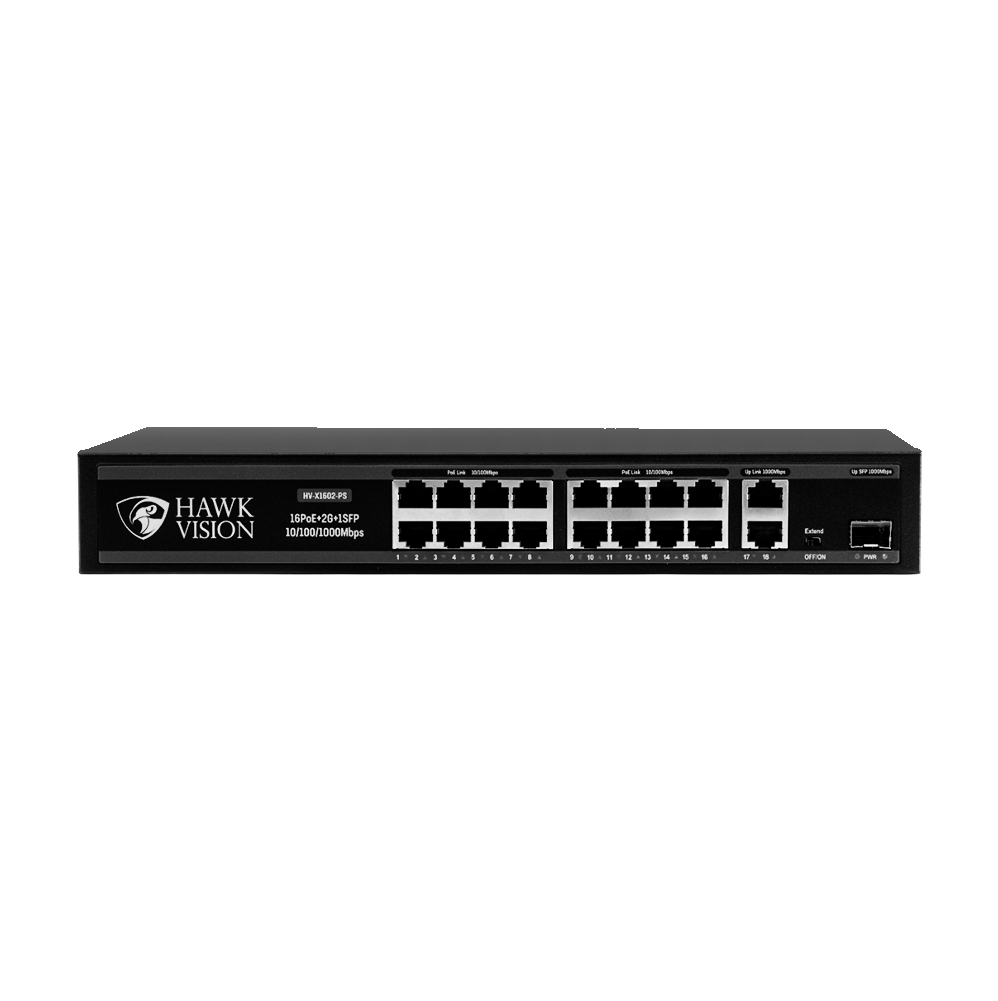 HV-X1602-PS  16+2+1 GIGA SFP, LAN UPLINK PoE SWITCH