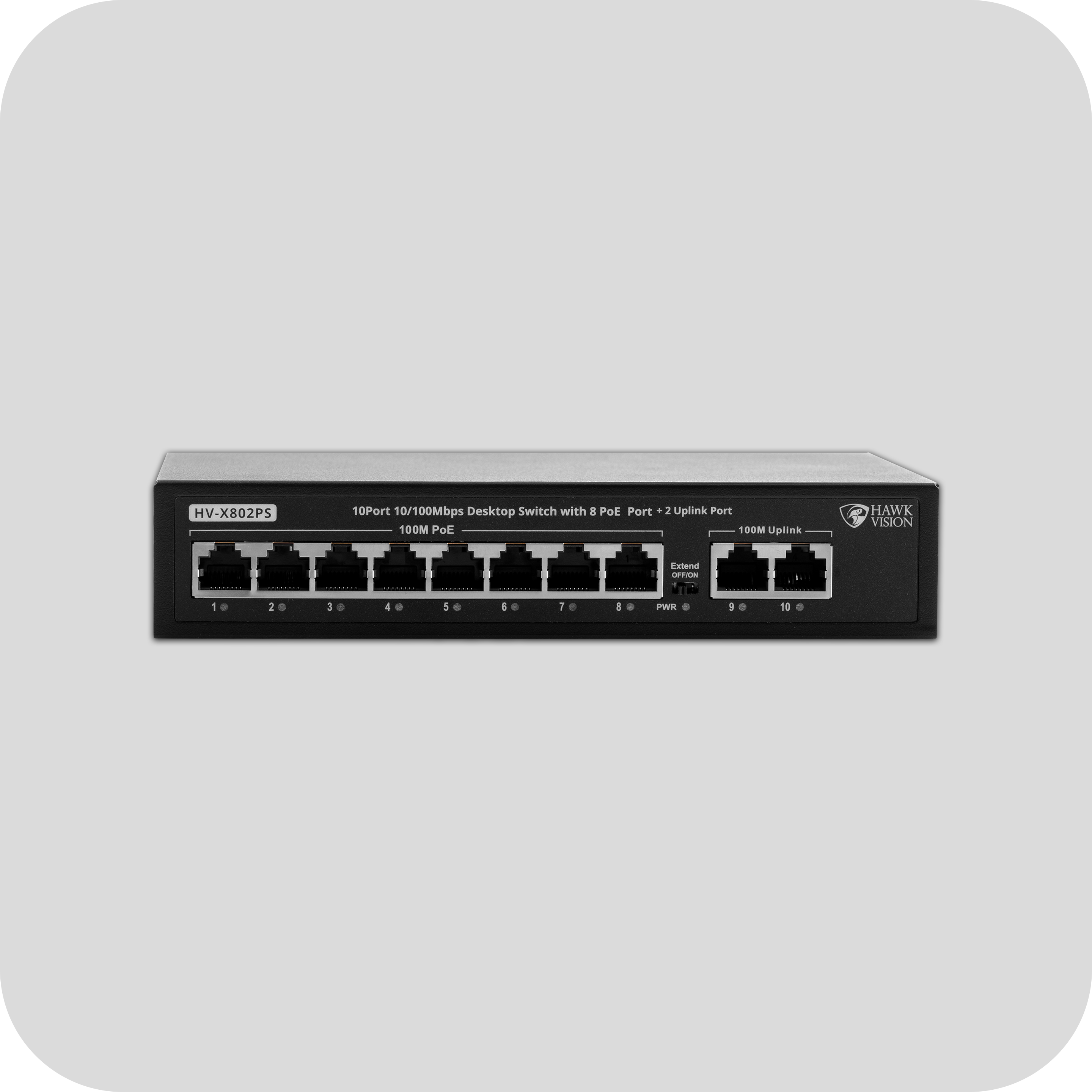 HV-X802-PS  8+2 UPLINK PoE SWITCH