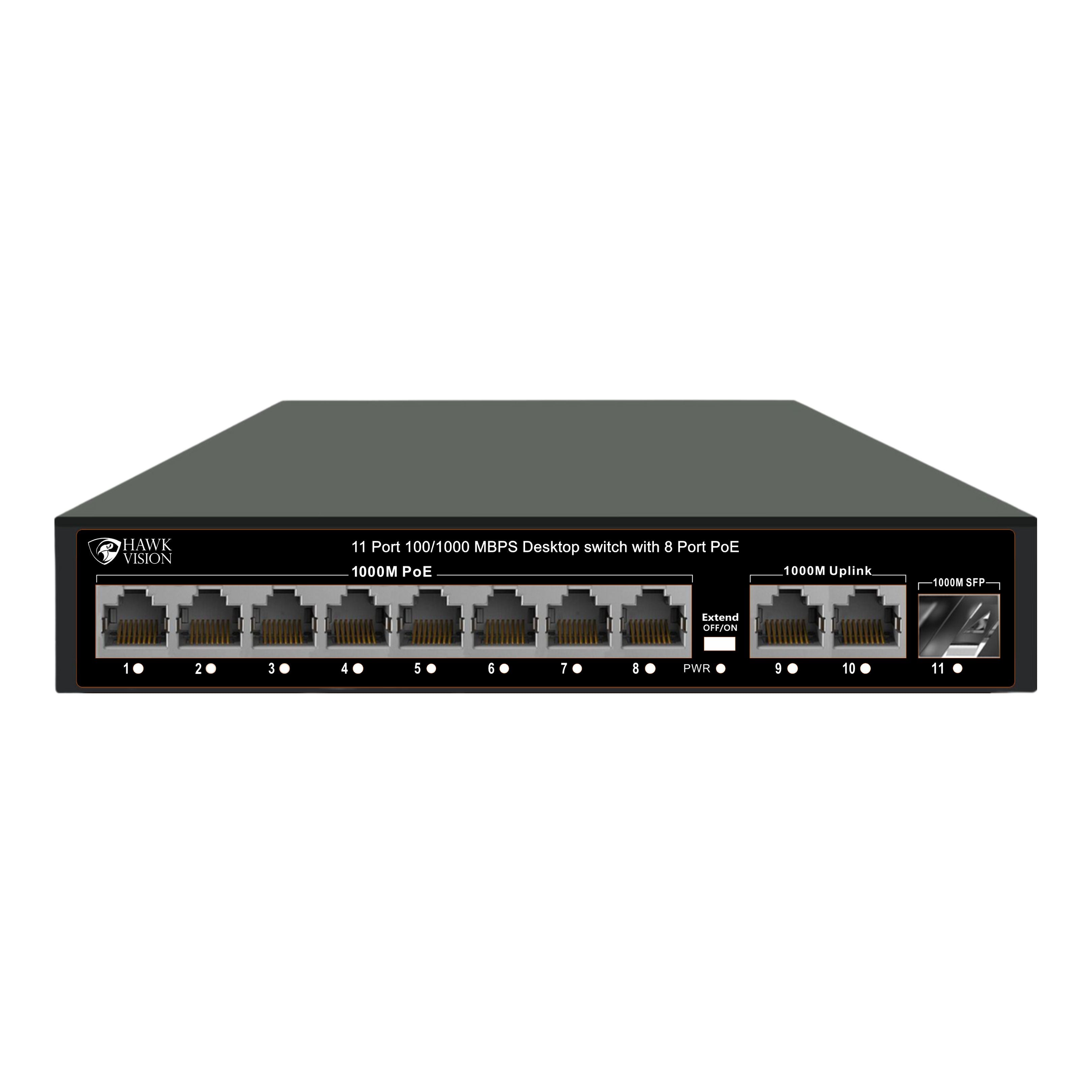 HV-X1602PS-FG 16 Port Gigabit PoE Switch with SFP Uplink | Hawk Vision