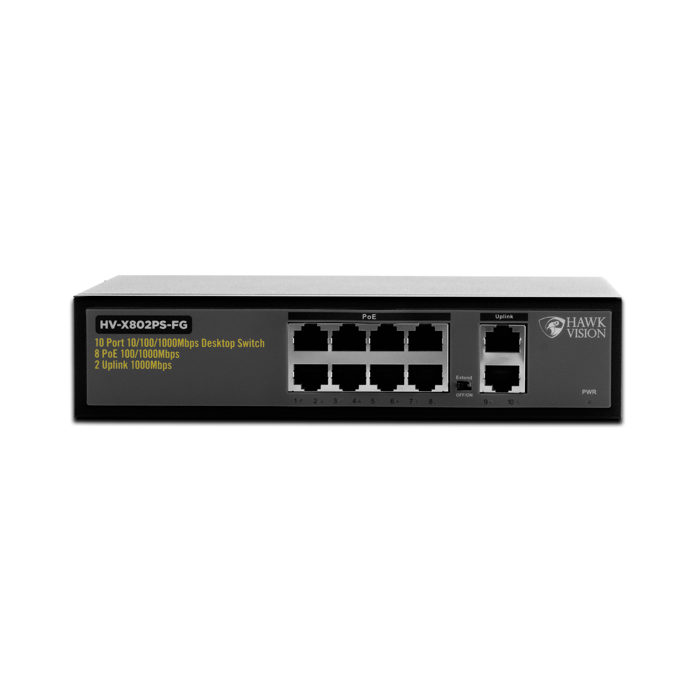 HV-X802PS-FG  8+2 FULL GIGA PoE SWITCH