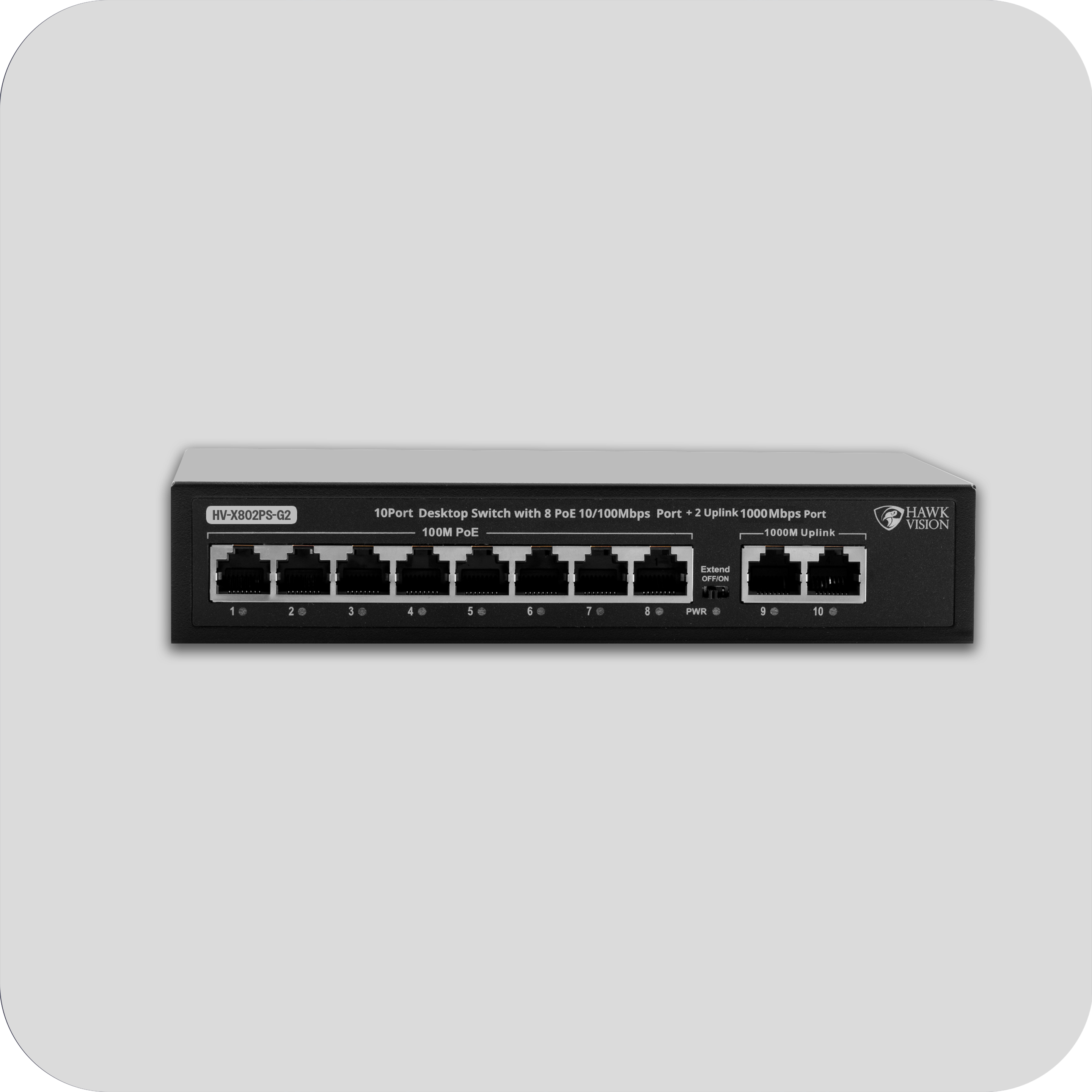 HV-X802PS-G2  8+2 GIGA UPLINK PoE SWITCH