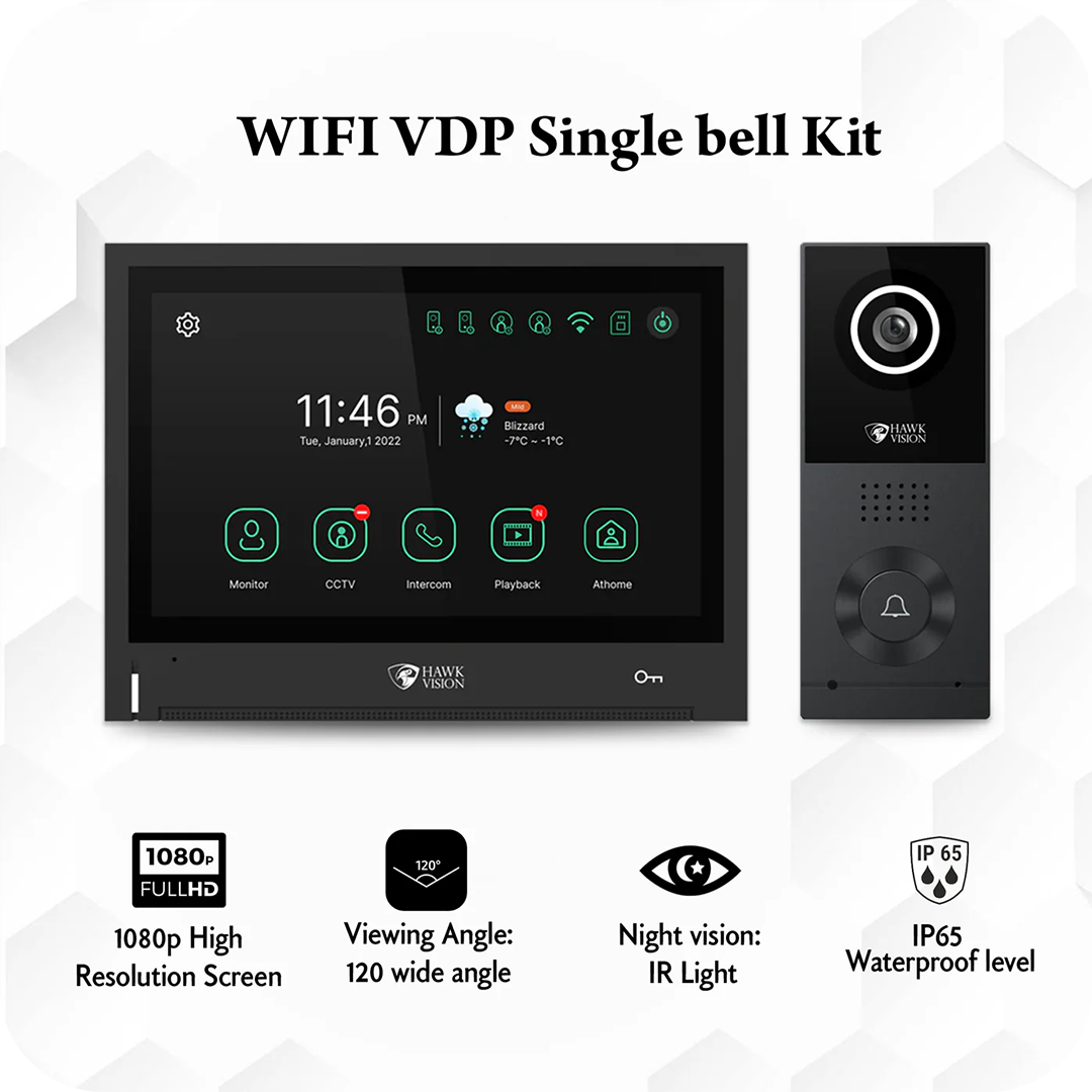 Best Video Door Phone Online  WiFi VDP Single Bell Kit