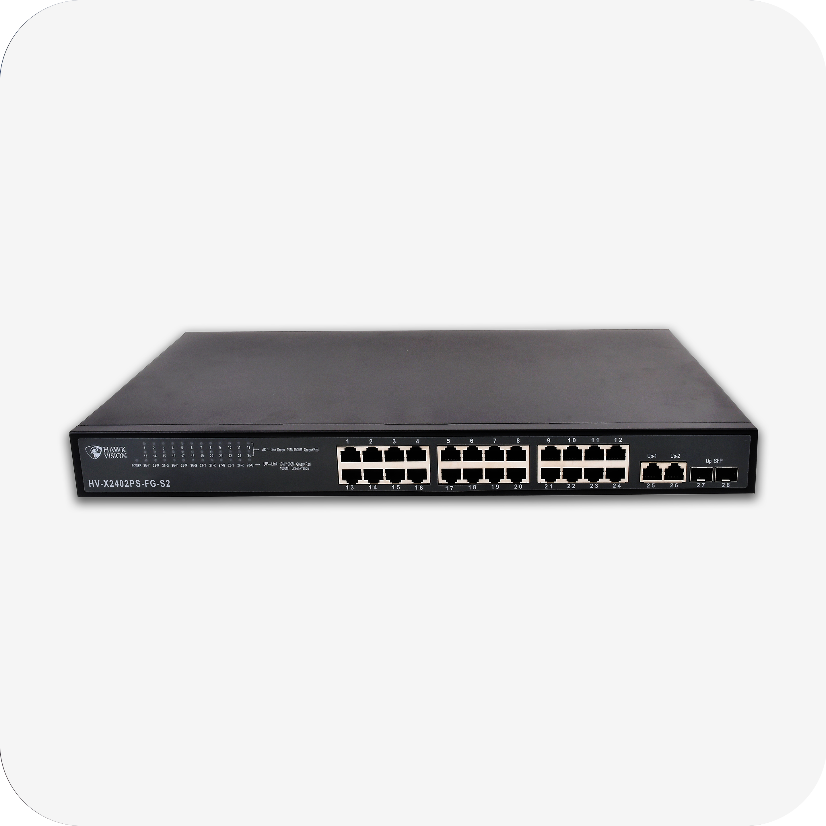 HV-X240PS-FG-S2 24+2+2 FULL GIGA PoE SWITCH