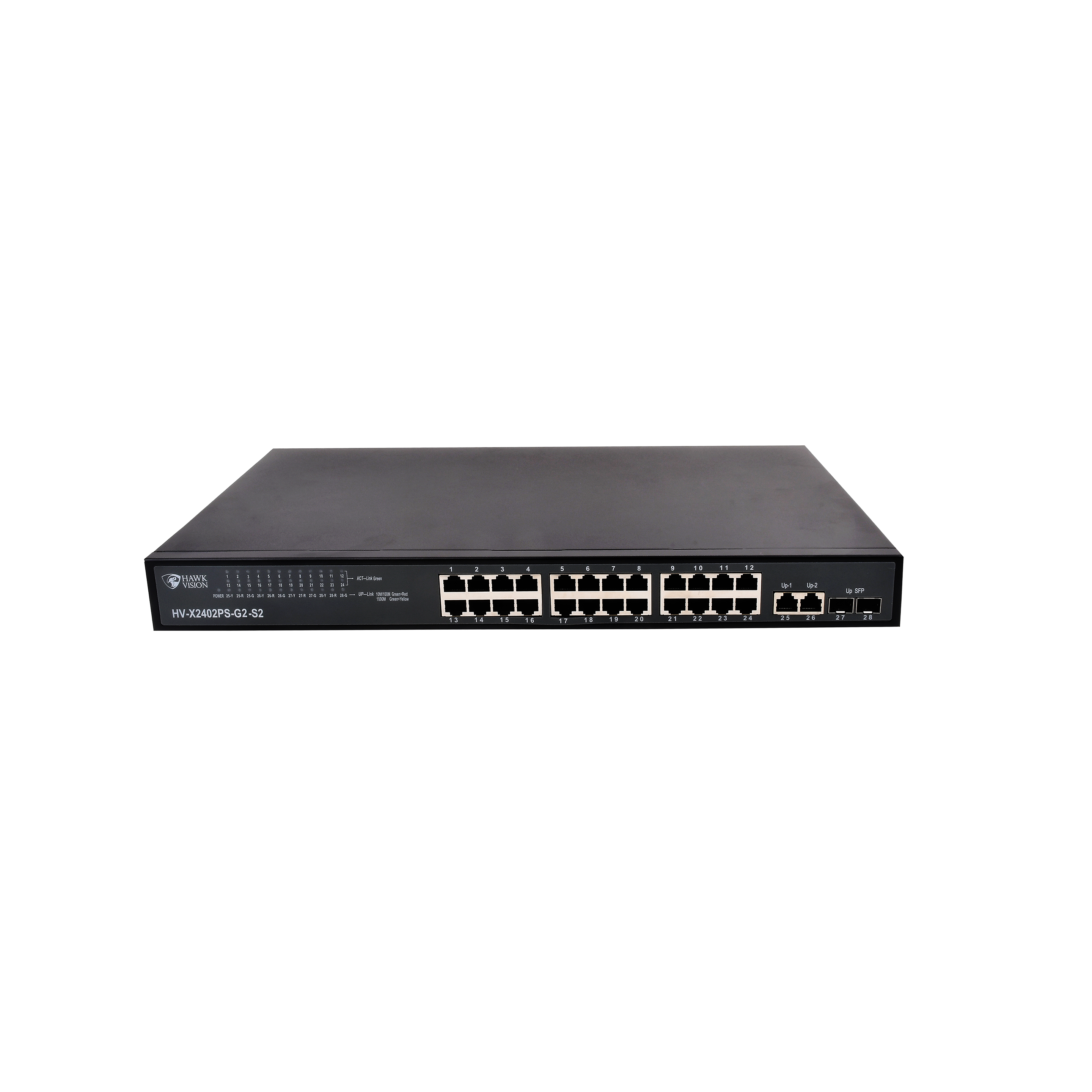 HV-X2402PS-G2-S2 24+2+2 GIGA SFP, LAN UPLINK PoE SWITCH