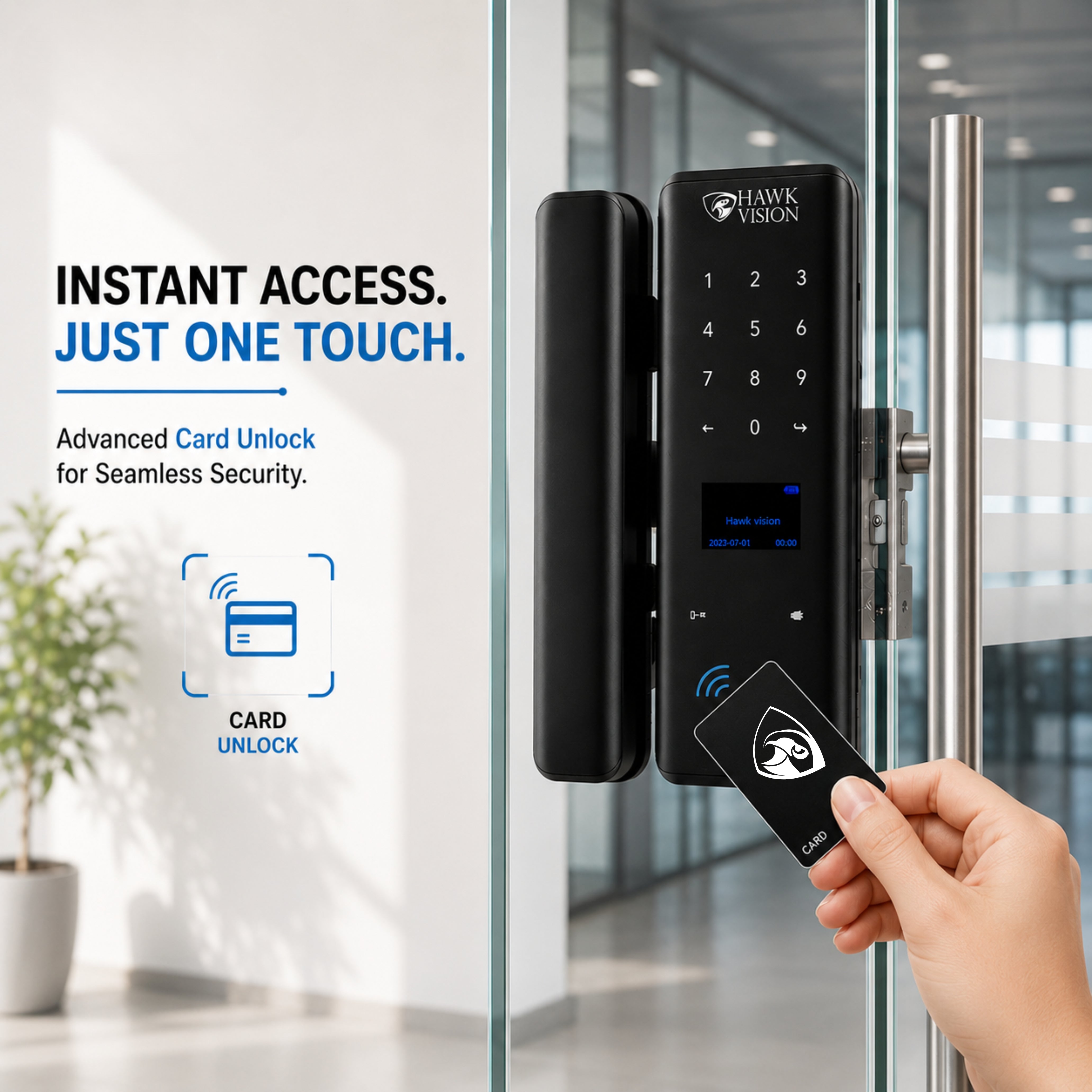 HV-SDL-GL-100R  Glass Door Lock
