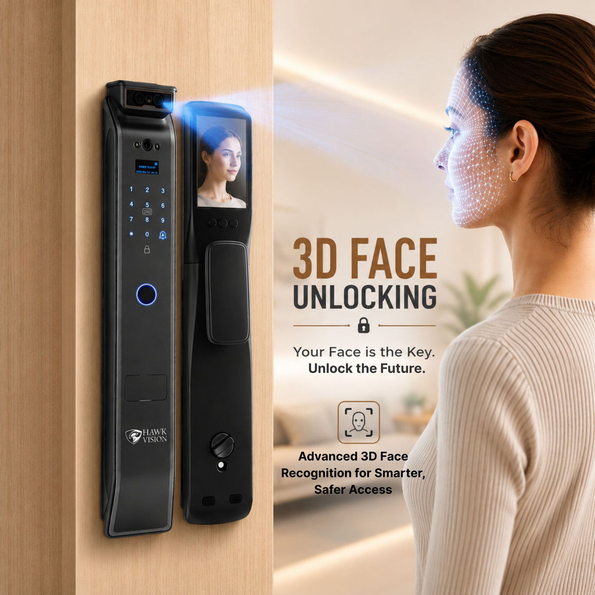 Digital Door Lock - HV-SDL-F75-M