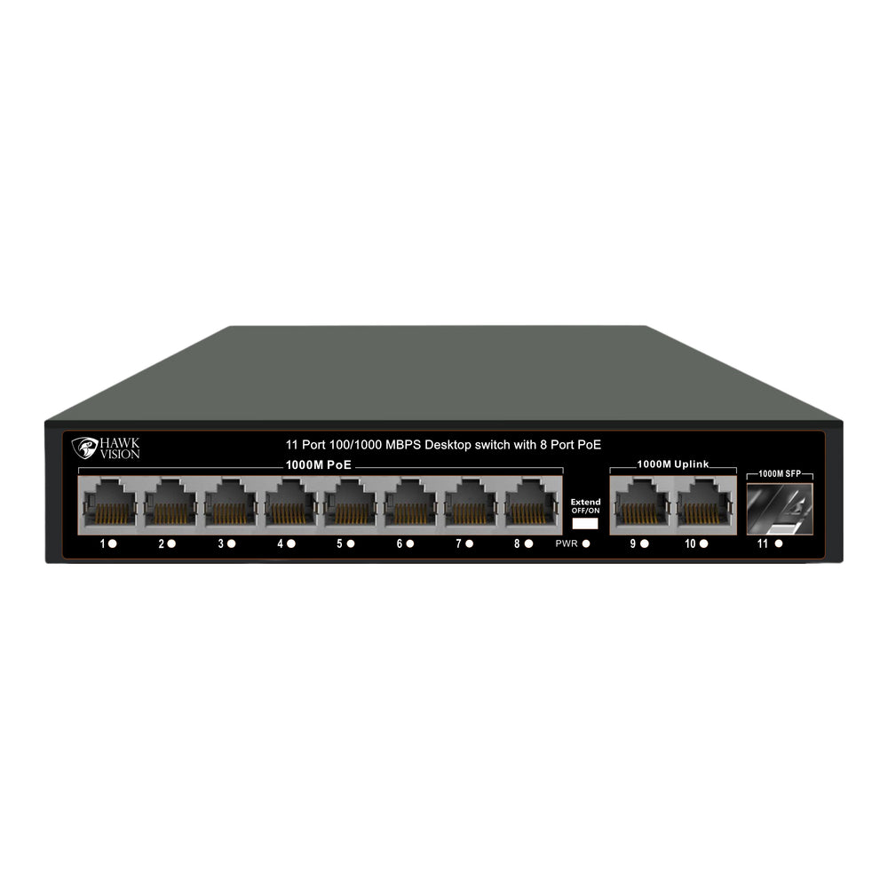 HV-X1602PS-FG 16 Port Gigabit PoE Switch with SFP Uplink | Hawk Vision